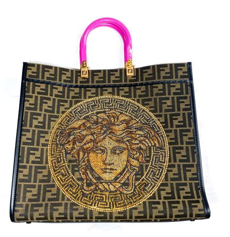 versace collab with fendi|fendi versace tote bag.